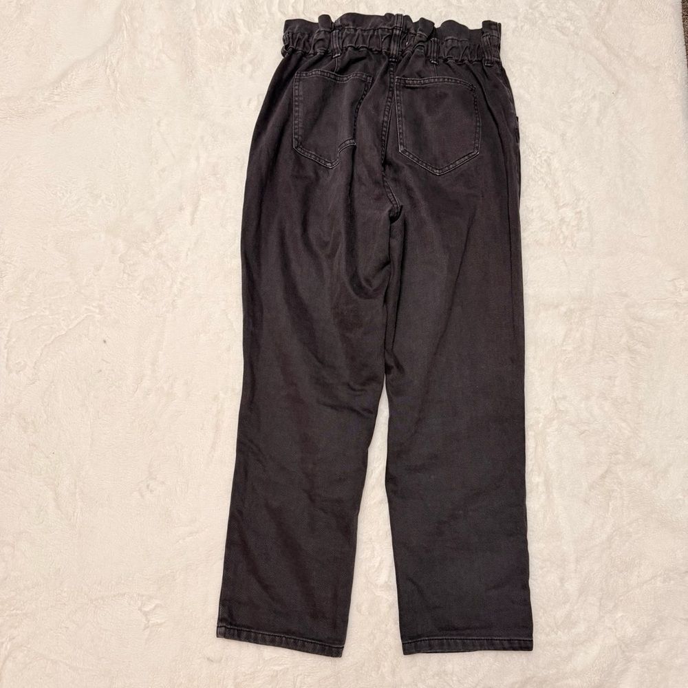 PacSun Mom Paperbag High Rise Straight Leg Jeans Black Gray Size 30 Y2K Retro - Picture 3 of 6